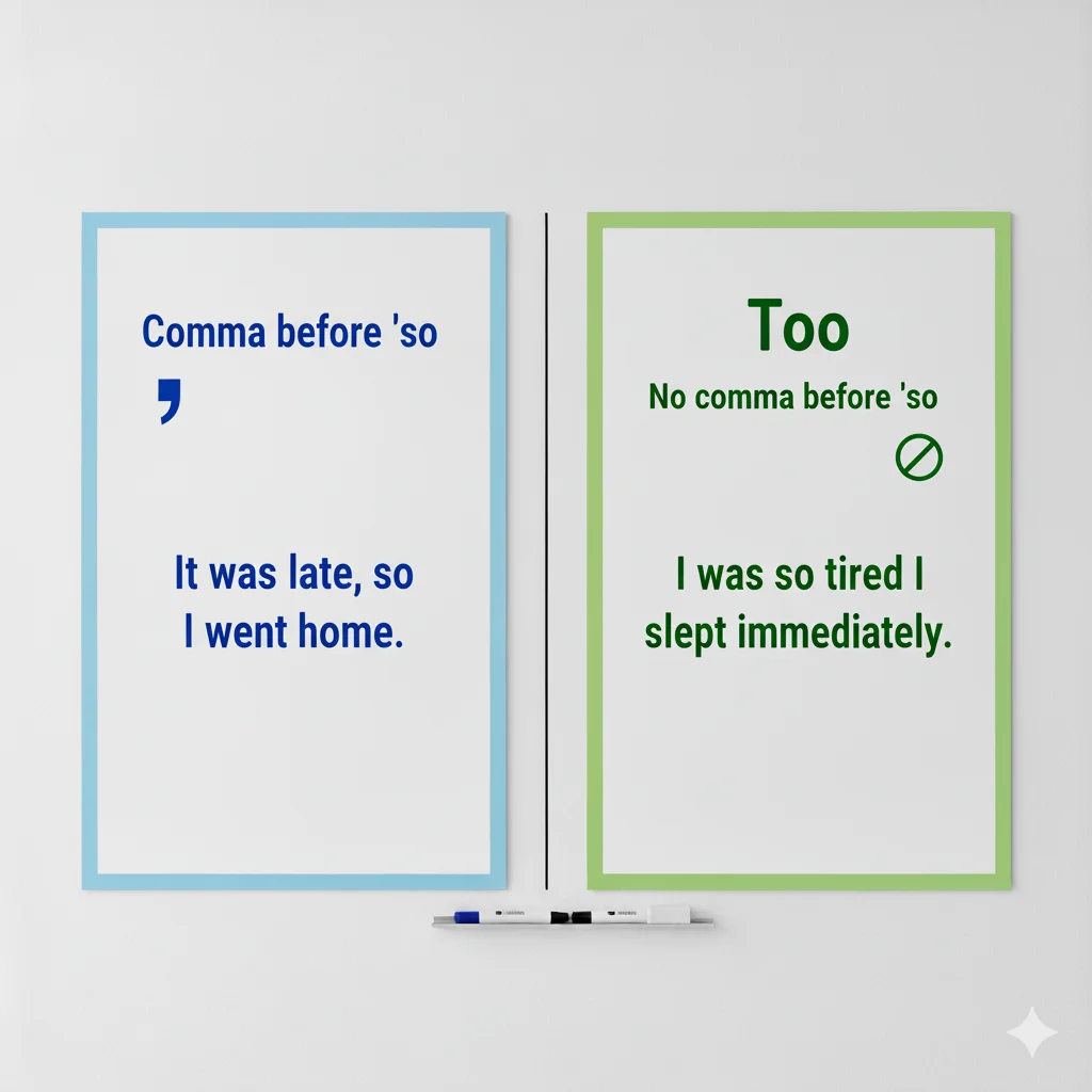 Comma Before or After So