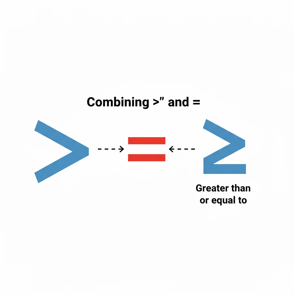 More Than or Equal To Sign