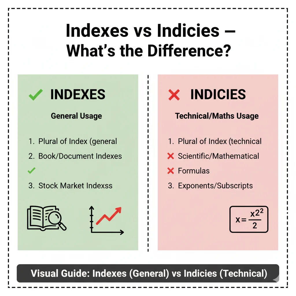 Indexes / Indices