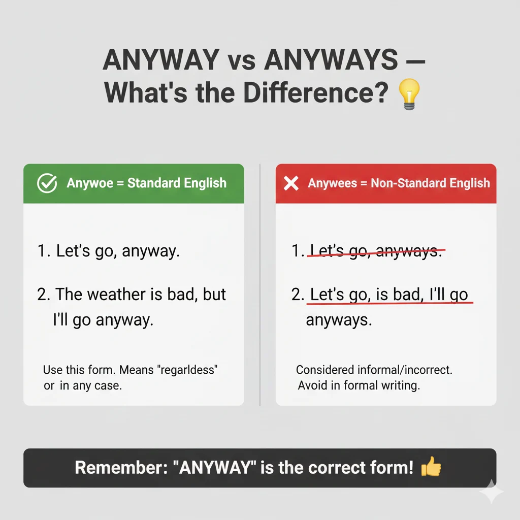 Is It Anyway or Anyways?