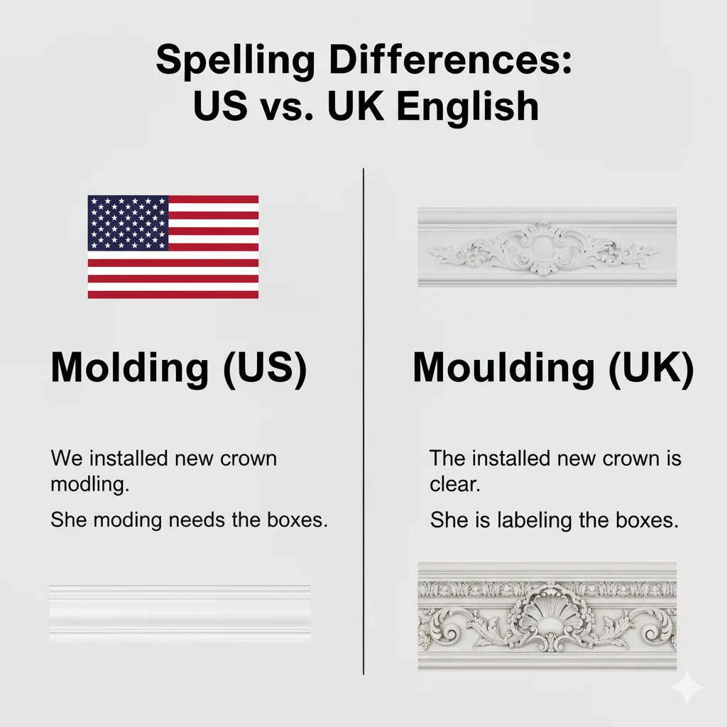 Molding vs Moulding