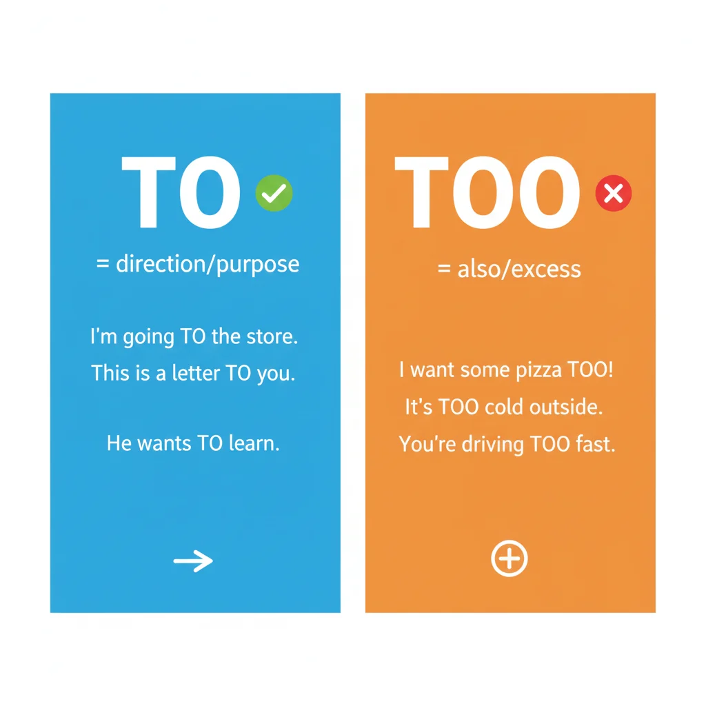 When to Use “To” or “Too”
