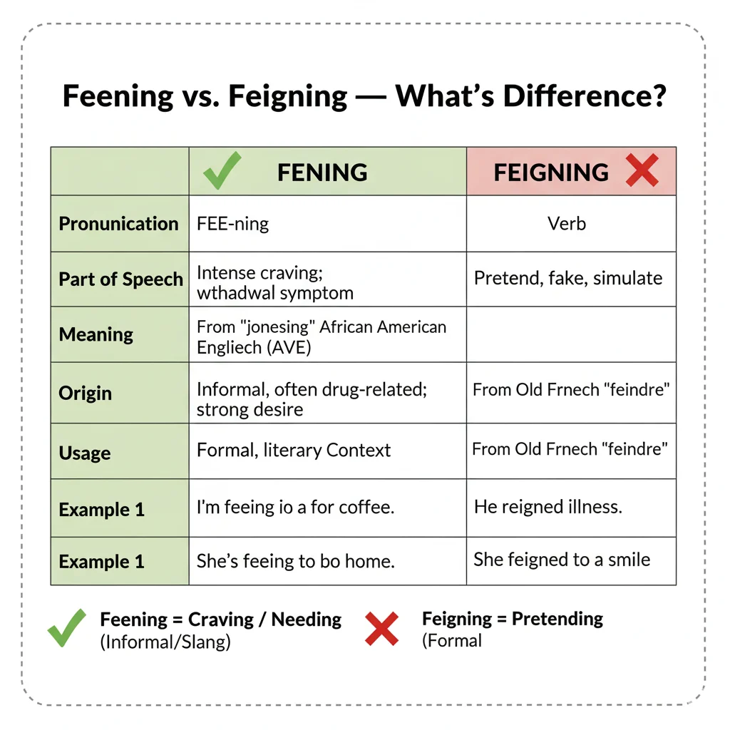 Feening / Feigning