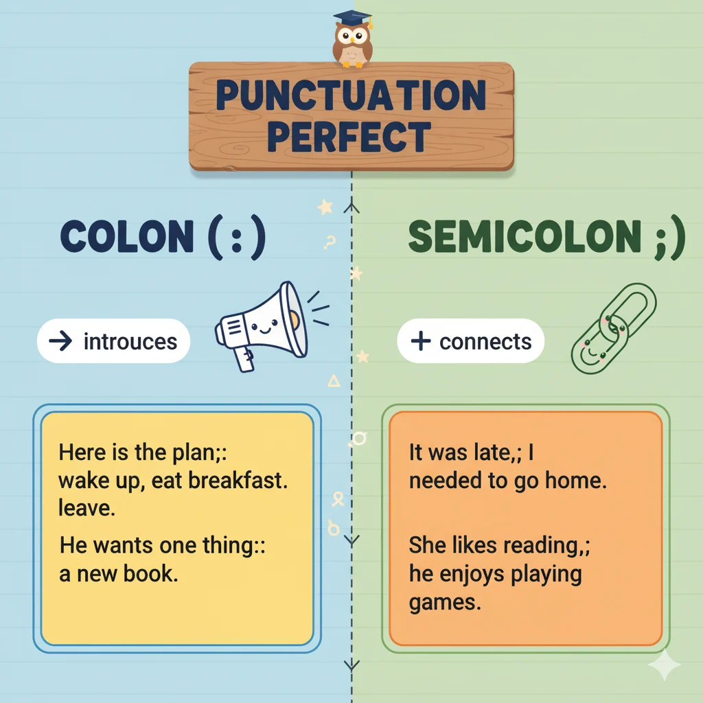 Colon vs Semicolon