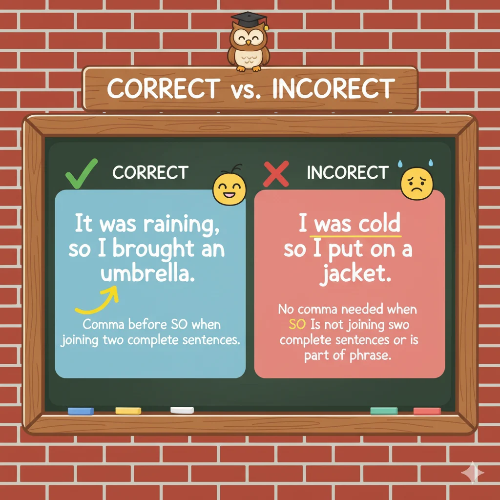 Comma Before or After So