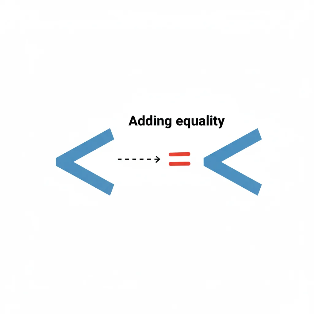 Equal or Less Than Sign