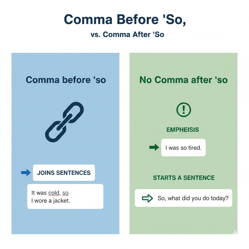 Comma Before or After So