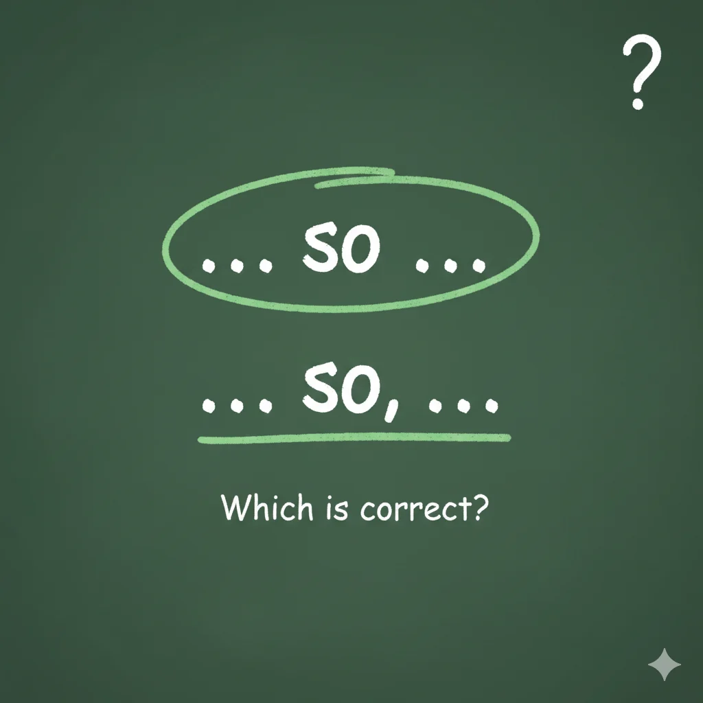 Comma Before or After So