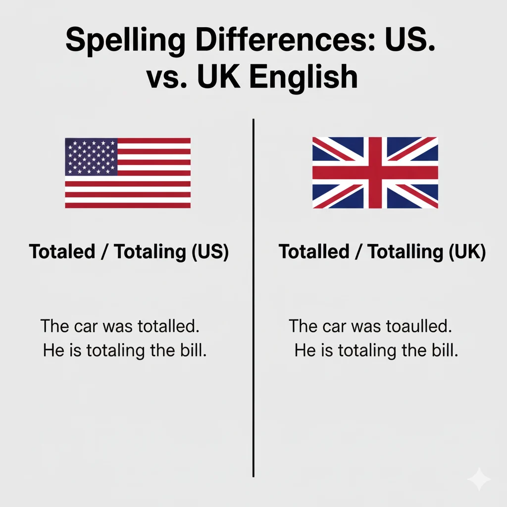 Totaled, Totaling, or Totalling