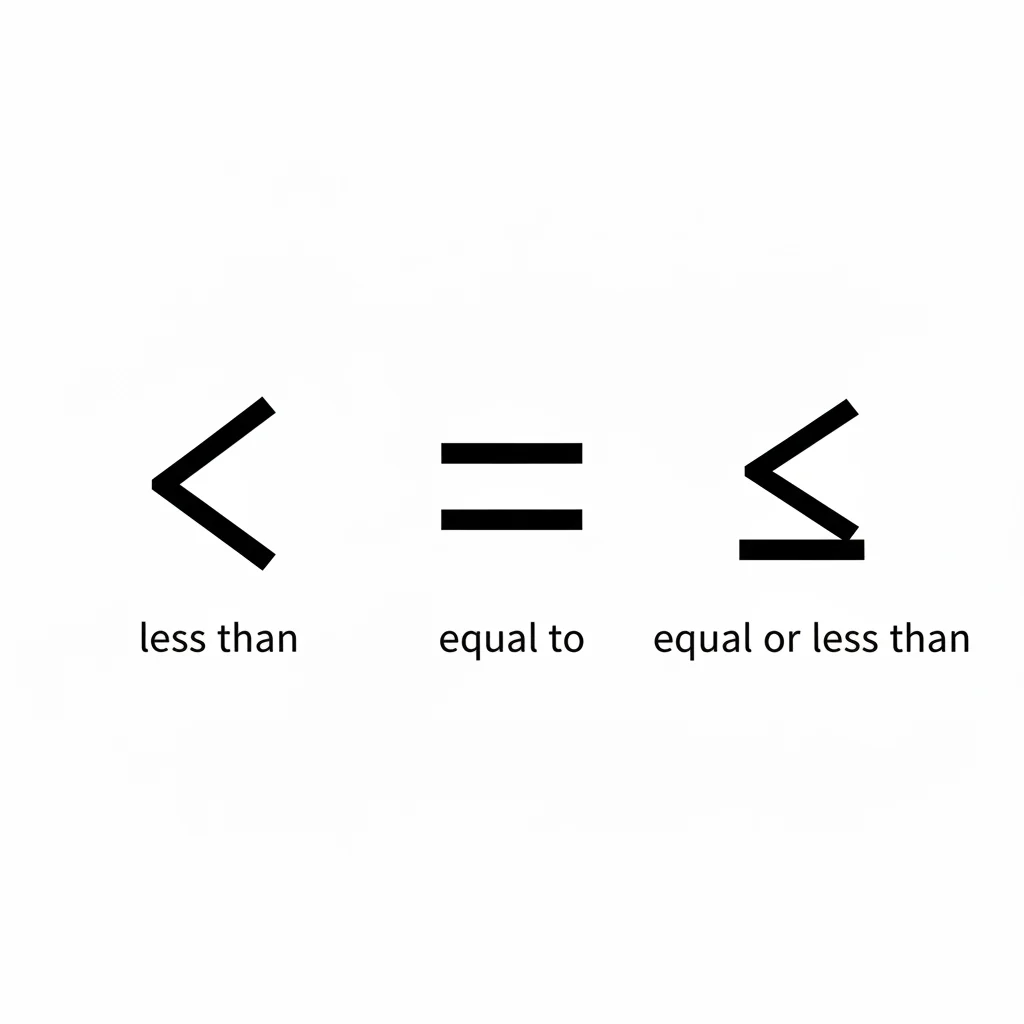 Equal or Less Than Sign