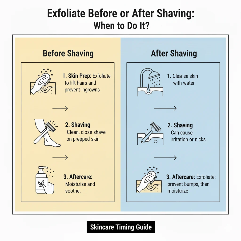 Exfoliate Before or After Shaving