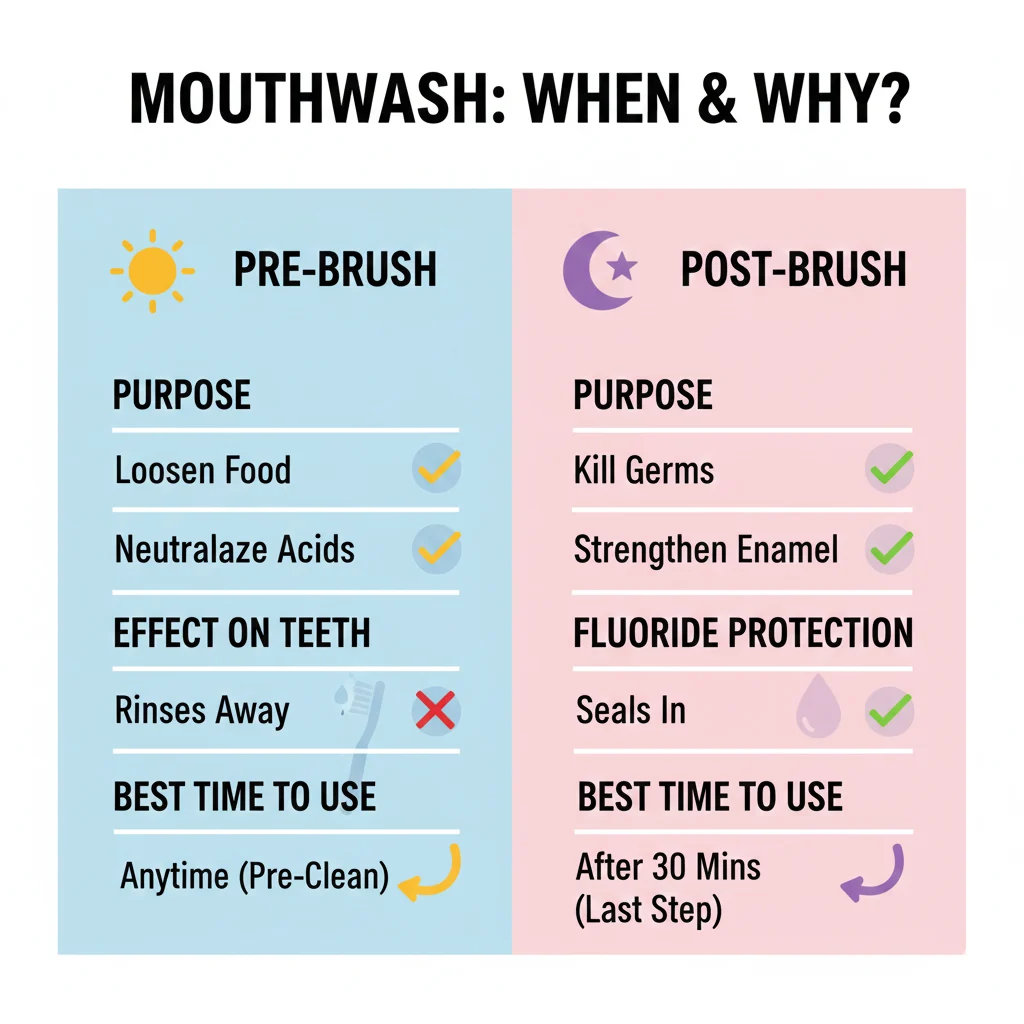 Mouthwash Before or After Brushing