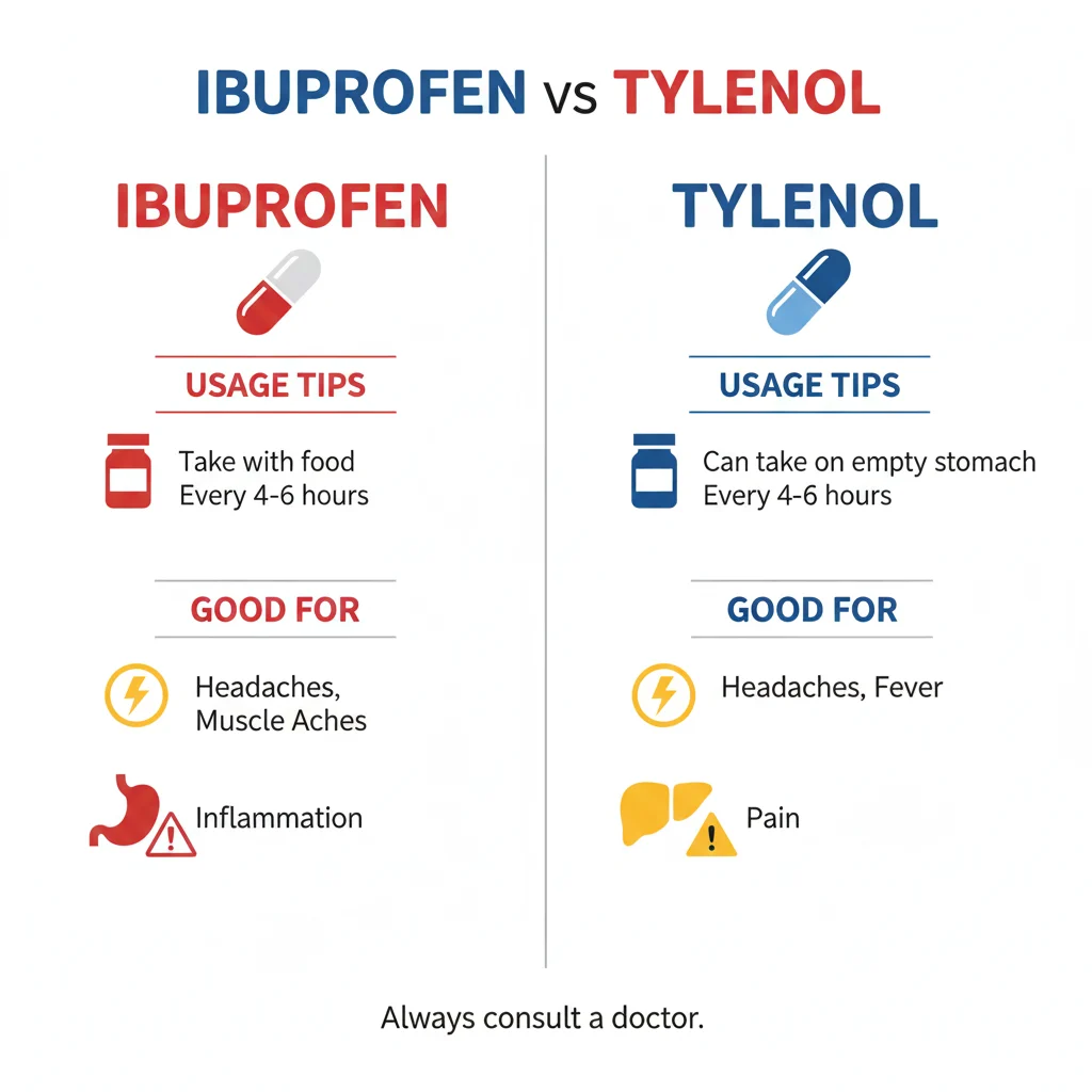 Ibuprofen or Tylenol for Headaches
