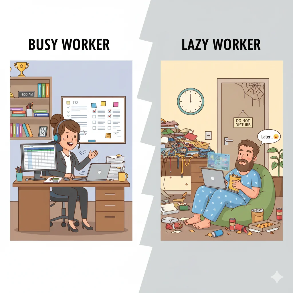 Working Hard or Hardly Working