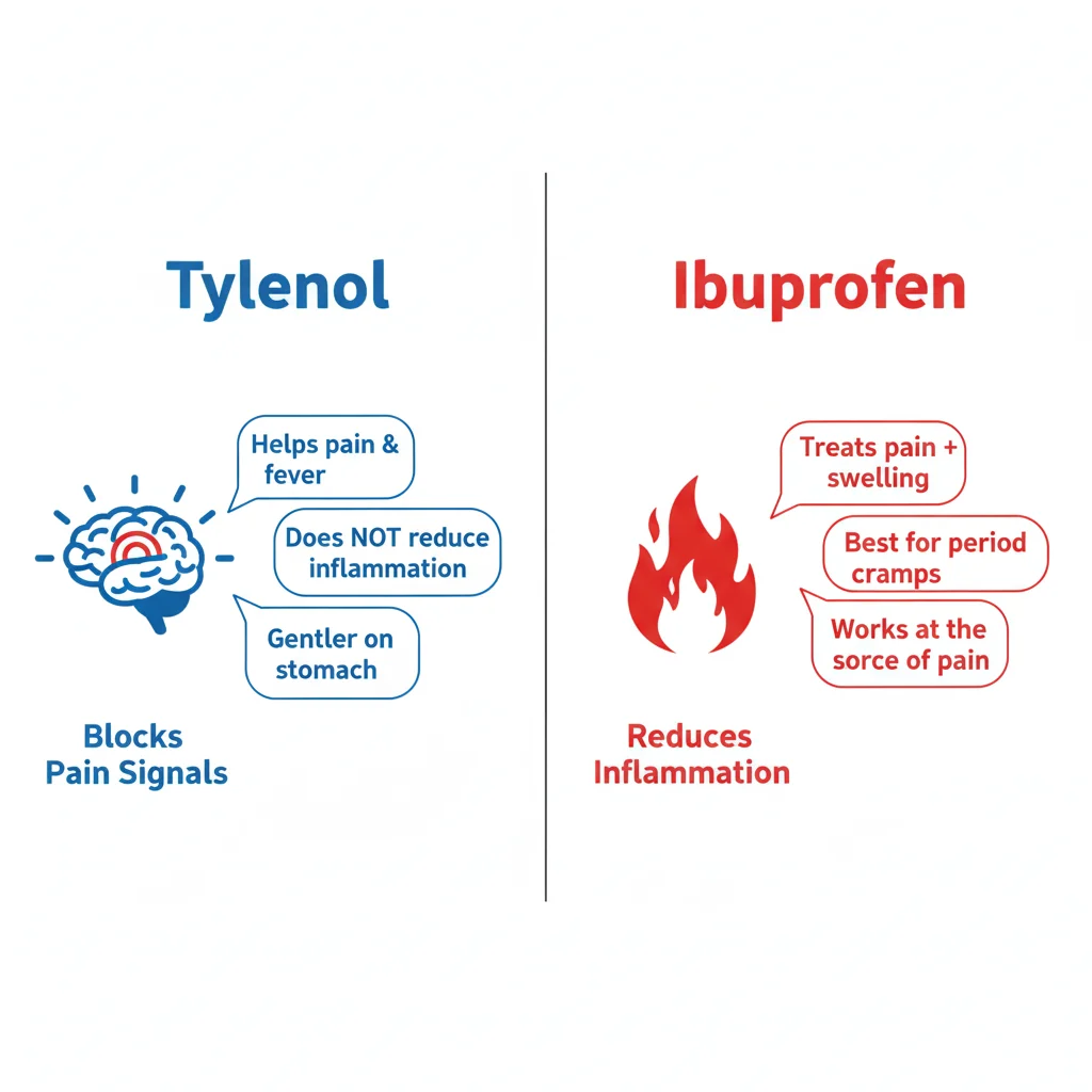 Is Tylenol or Ibuprofen Better for Period Cramps