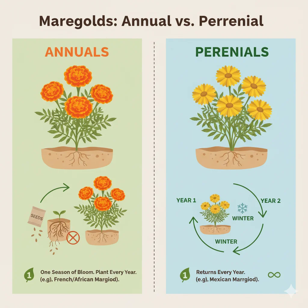 Marigolds Annuals or Perennials