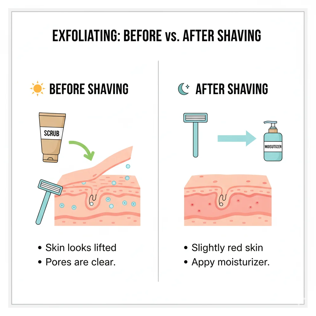 Exfoliate Before or After Shaving
