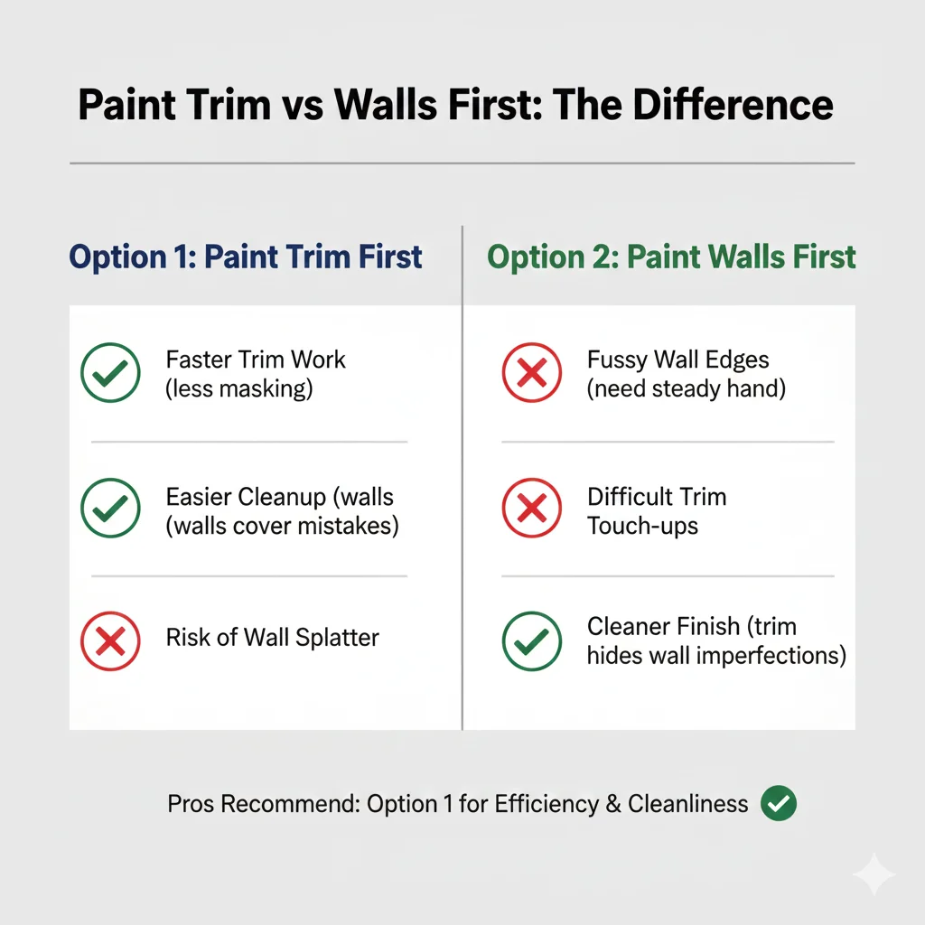 Paint Trim or Walls First