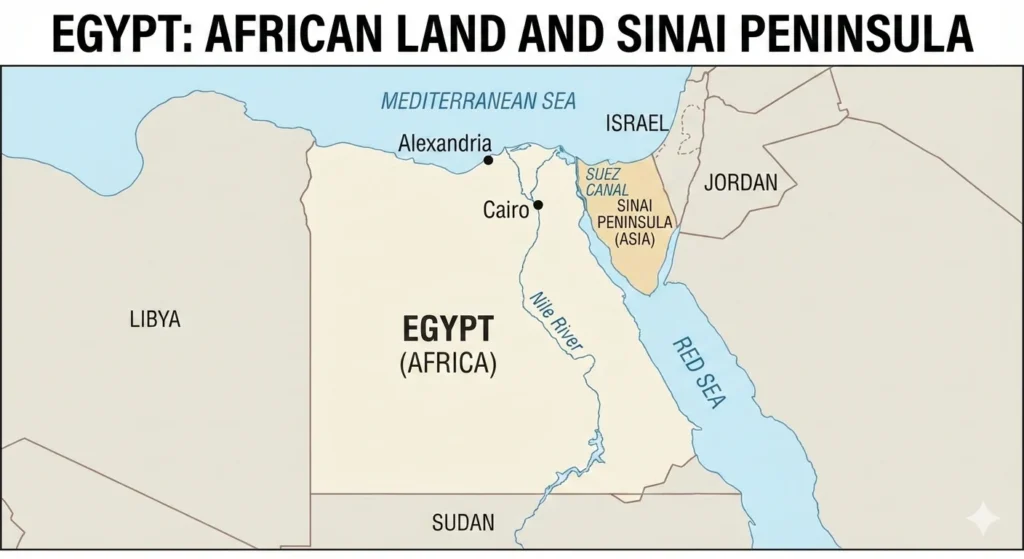 Is Egypt in Africa or Asia