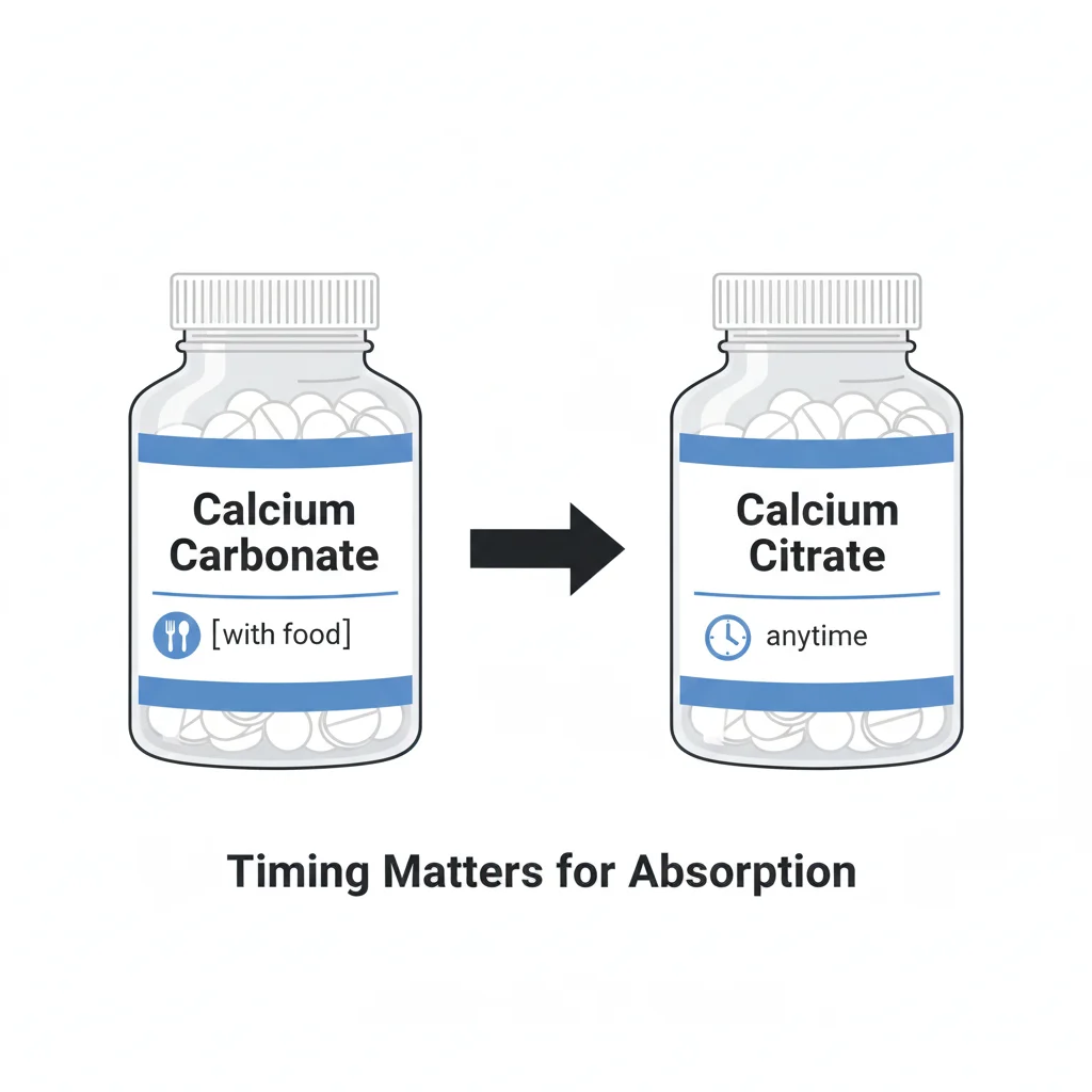 Calcium Tablets Morning or Night