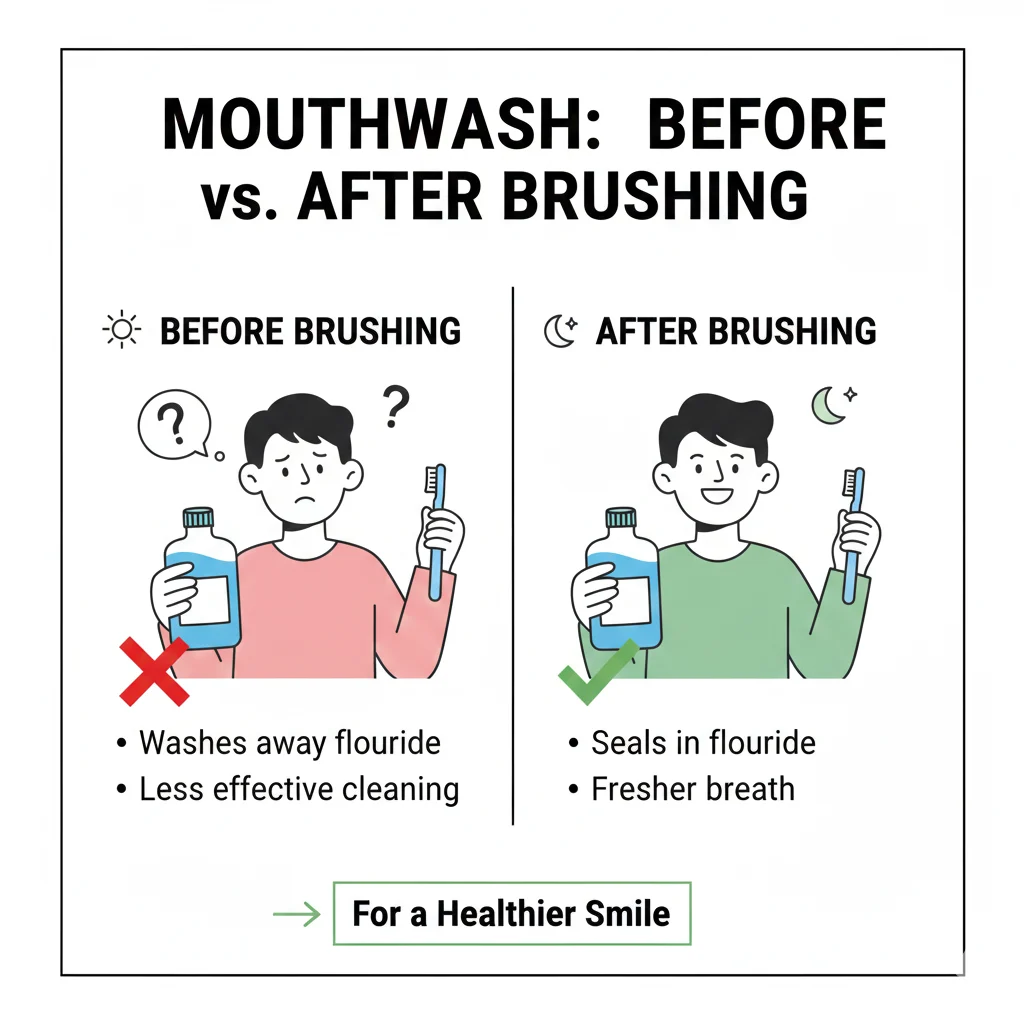 Mouthwash Before or After Brushing