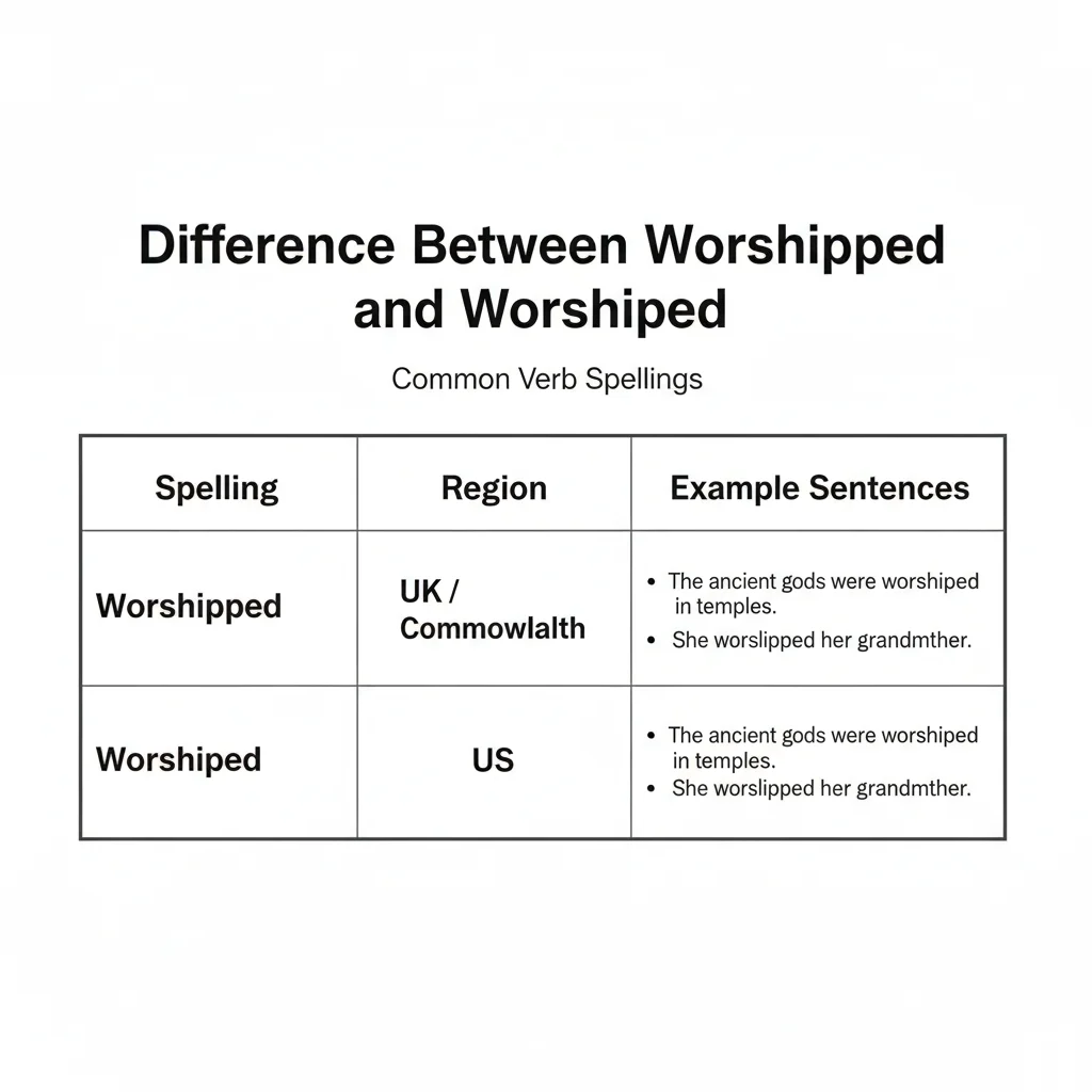 Worshipped or Worshiped