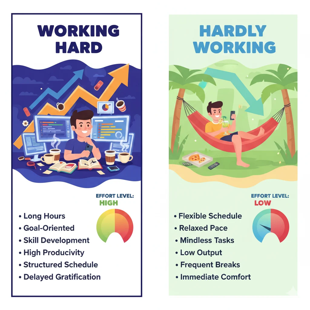 Working Hard or Hardly Working