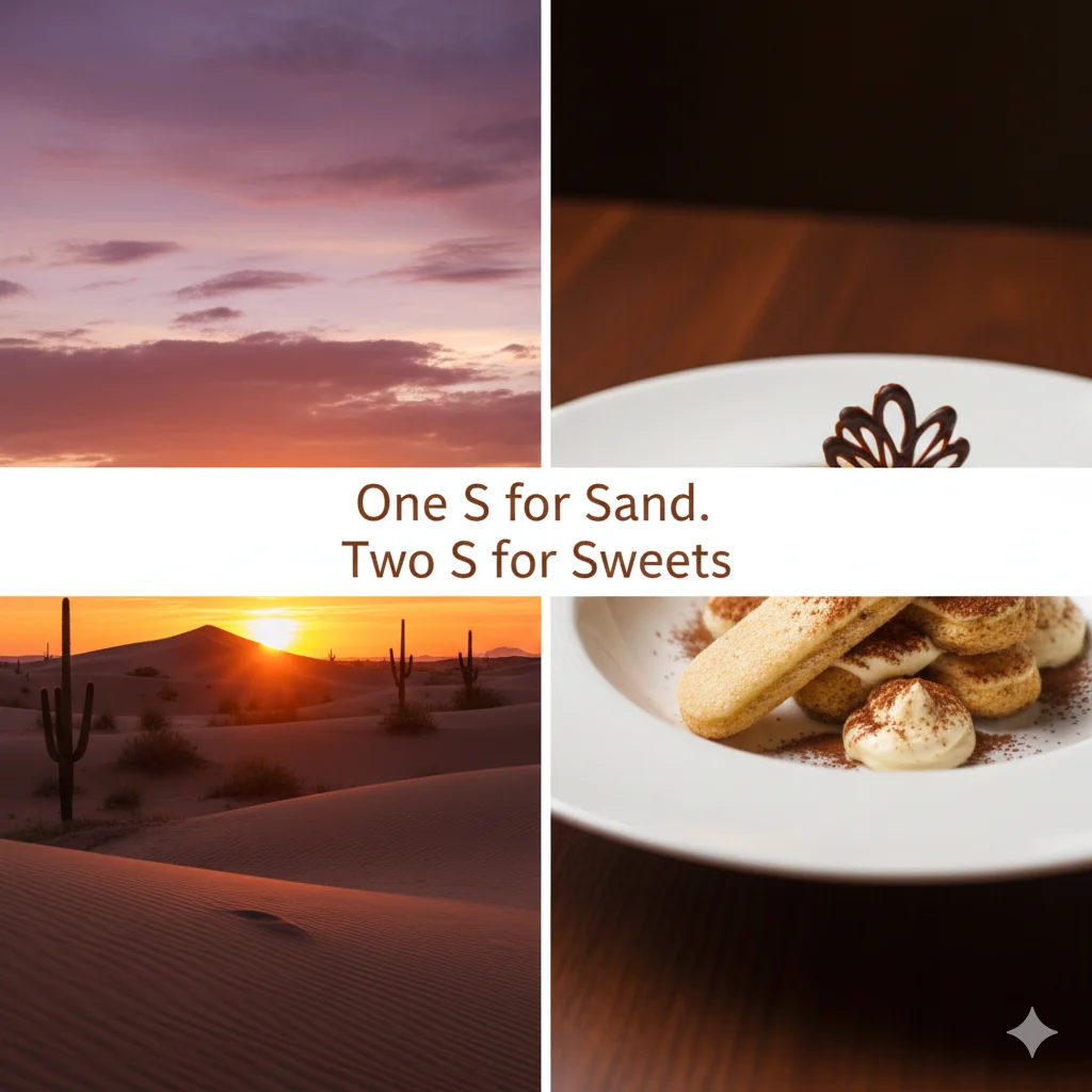 Desert vs Dessert