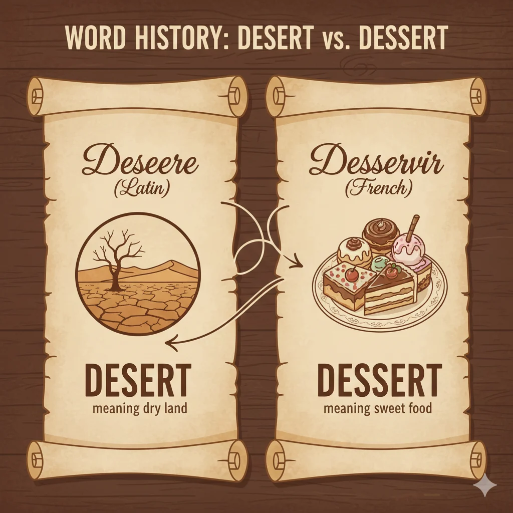 Desert vs Dessert